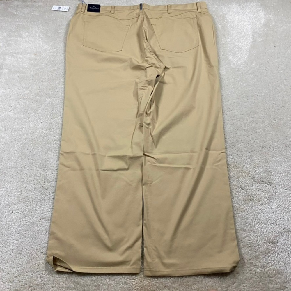 Brooks Brothers Performance Series Pants Mens 46x30 Stretch UPF 50+ Tan 5 Pocket